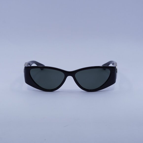 Gucci GG1824S 001 Sunglasses Black/Silver Cat Eye Frame, Grey Lenses main image 11